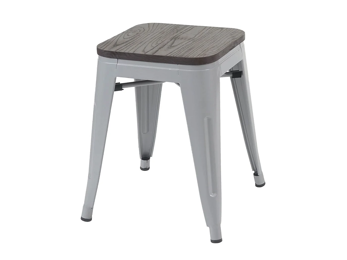 Kruk MCW-A73 (set van 2) Houten zitting,  grijs
