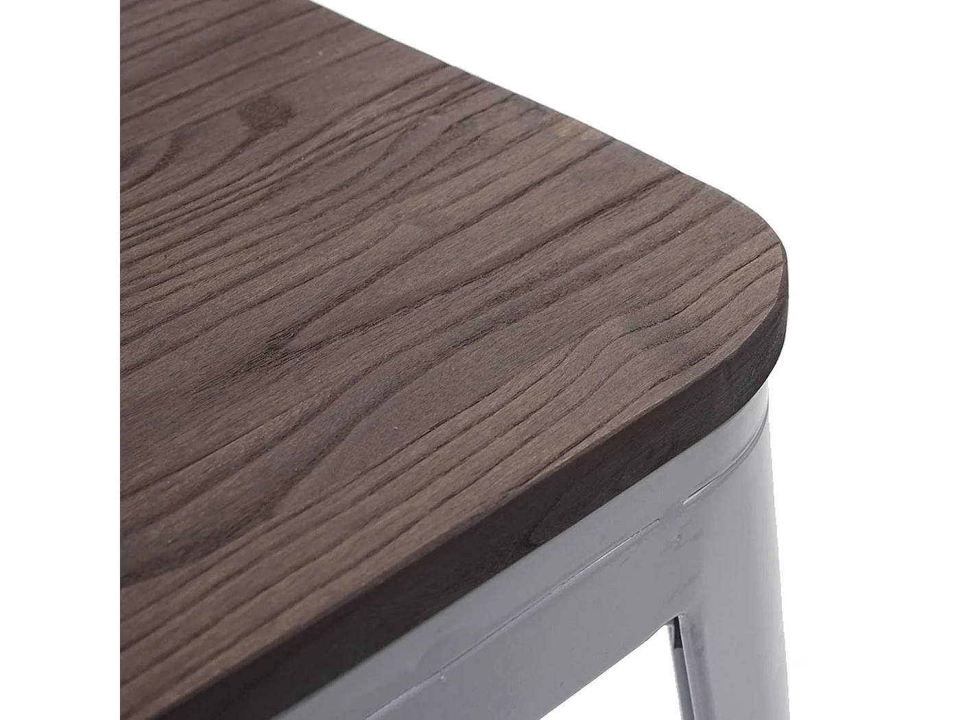 Kruk MCW-A73 (set van 2) Houten zitting,  grijs