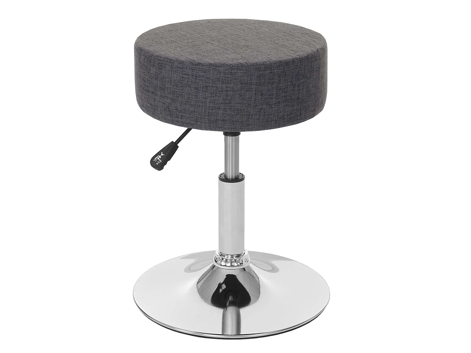 Taboret MCW-C22, stołek otomana,  tekstylny, szary