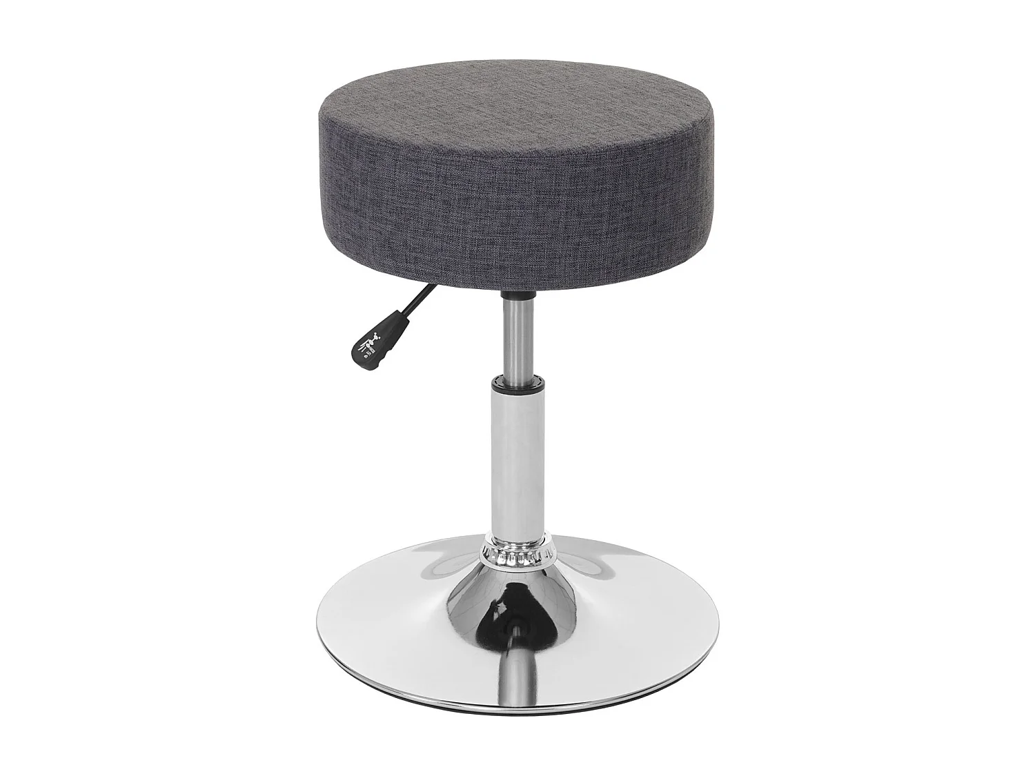 Taboret MCW-C22, stołek otomana,  tekstylny, szary