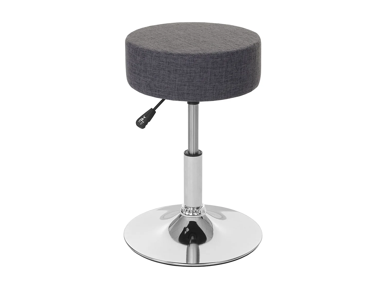 Taboret MCW-C22, stołek otomana,  tekstylny, szary