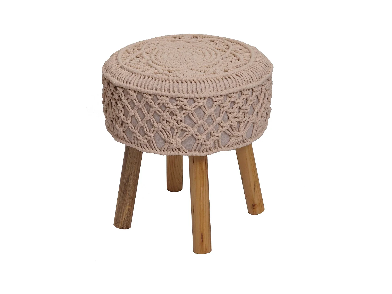 Pouf MCW-J43,  crème-beige