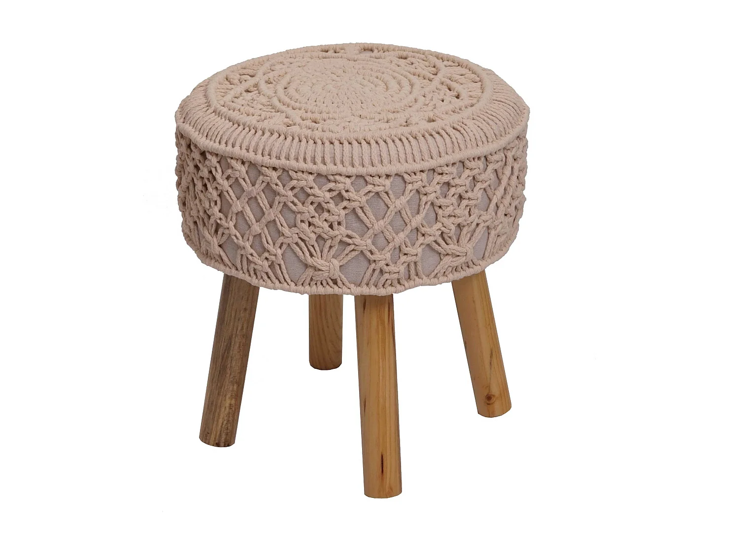 Pouf MCW-J43,  crème-beige