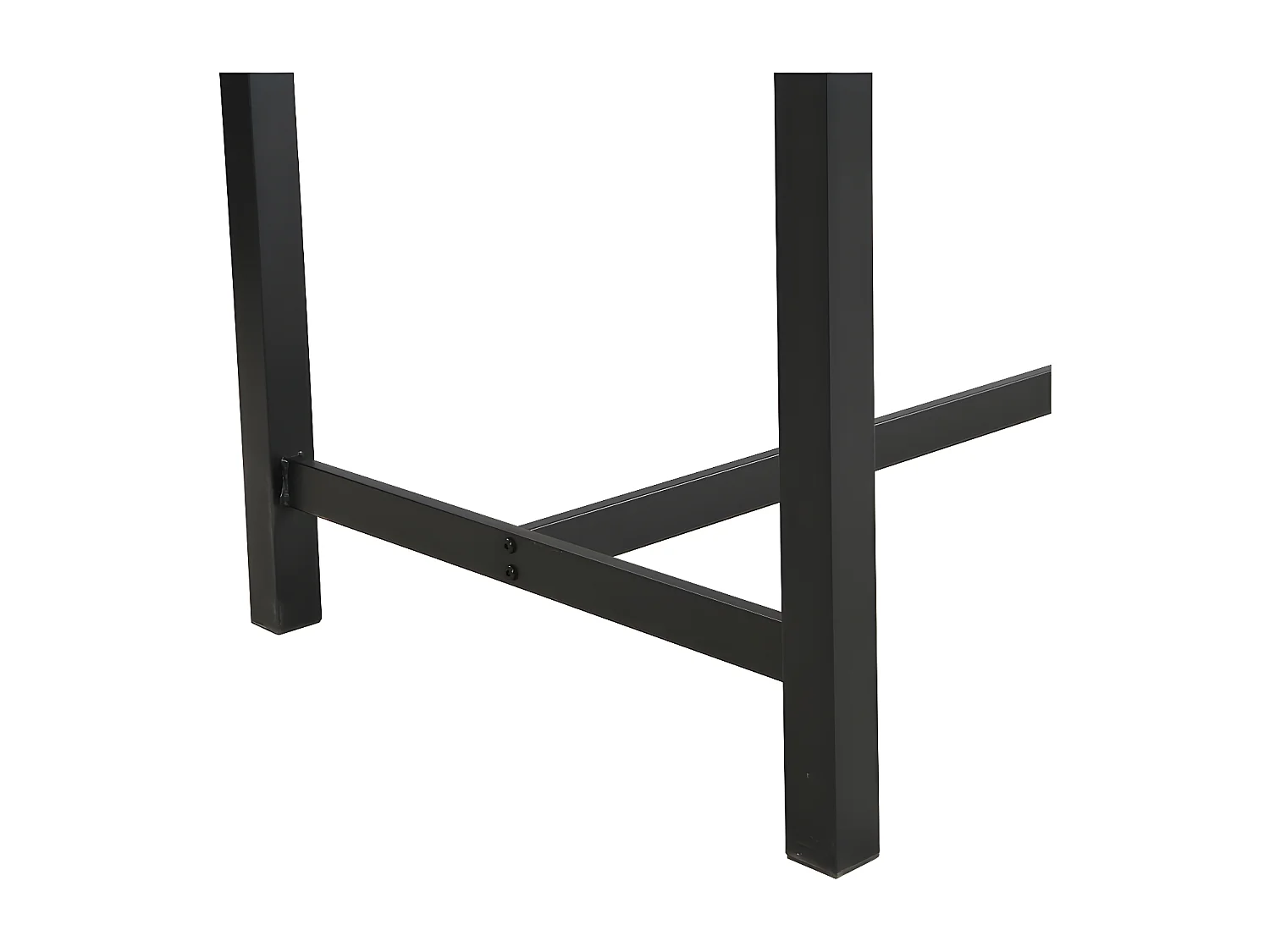 Tafel en 4 stoelenset - rechthoekige tafel - Zwart en Grijs