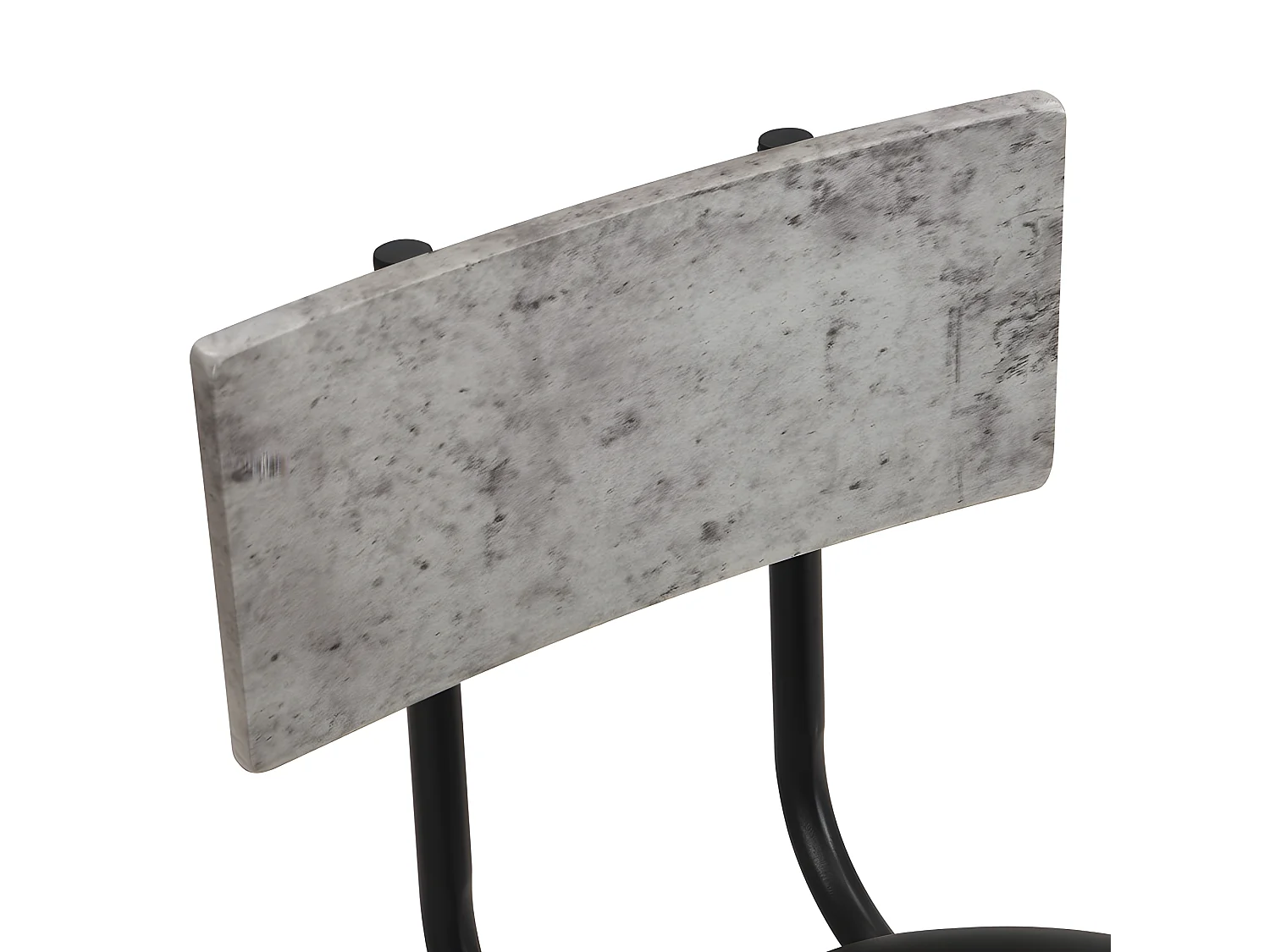 Tafel en 4 stoelenset - rechthoekige tafel - Zwart en Grijs