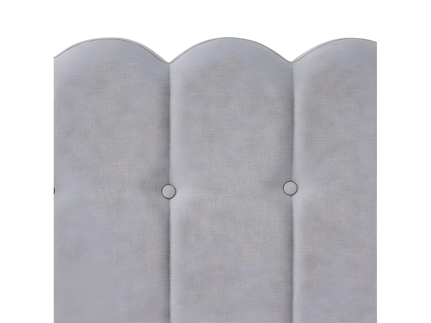 Lit 180x200cm rembourré en lin - avec Ports de recharge et sommier à lattes - Gris