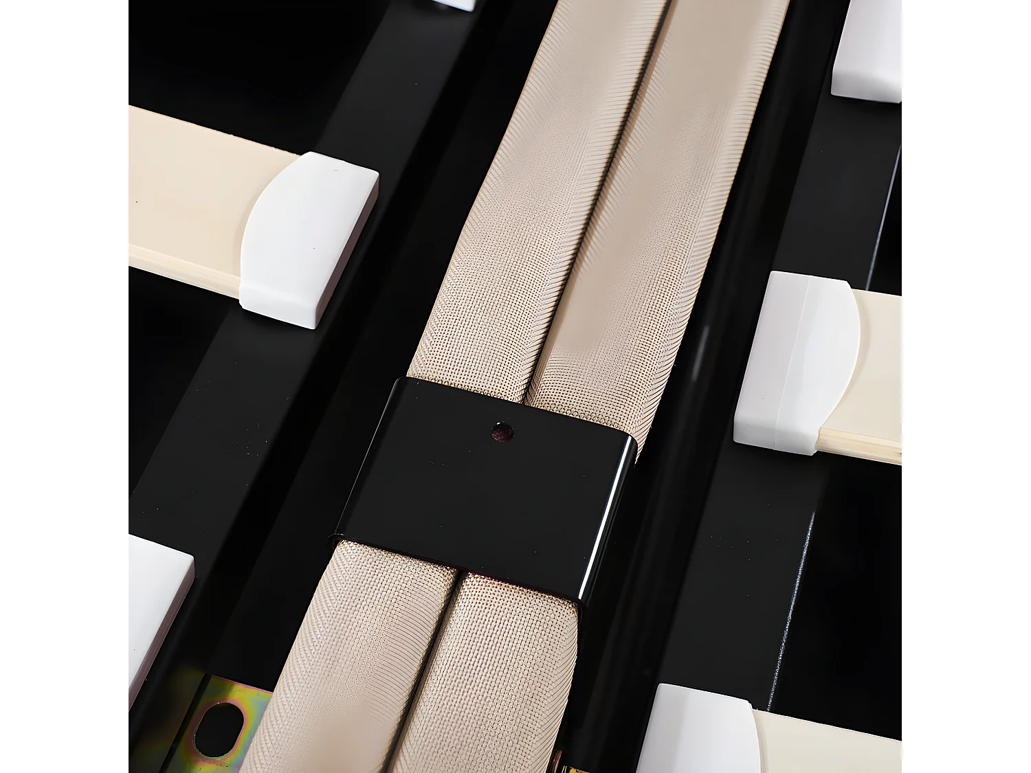 Gestoffeerd opbergbed in linnenstof - 180x200cm - om te bouwen tot 2 eenpersoonsbedden - Beige