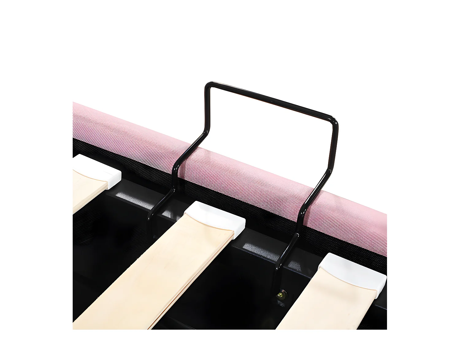 Gepolstertes Stauraumbett aus Leinenstoff – 180 x 200 cm – umwandelbar in 2 Einzelbetten – Rosa