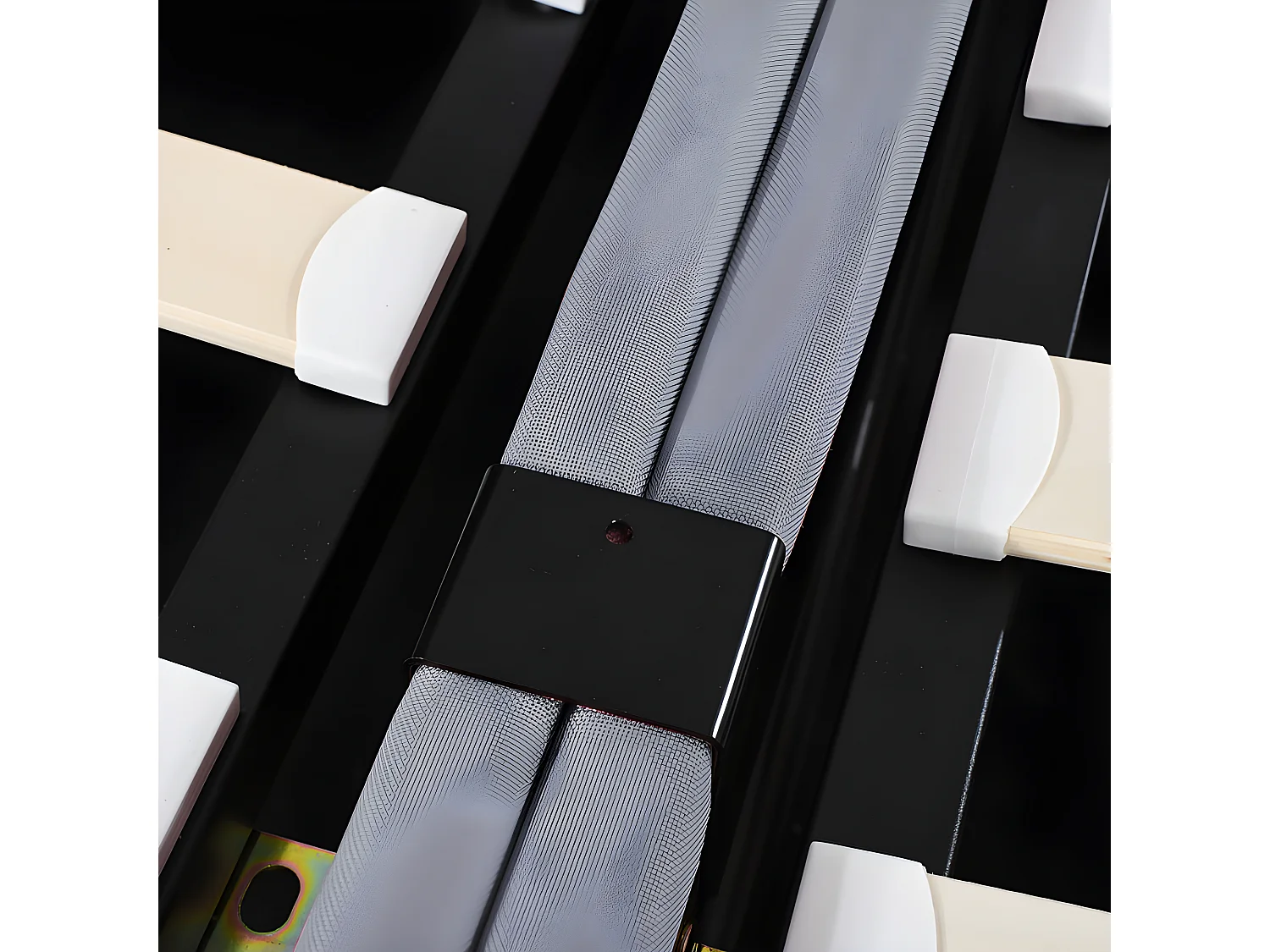 Letto contenitore imbottito in tessuto di lino - 180x200 cm - trasformabile in 2 letti singoli - Grigio