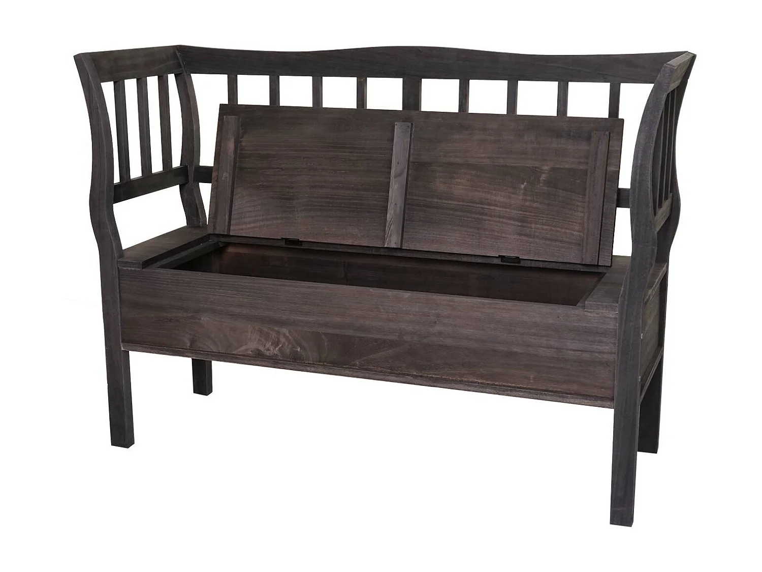 Bankzitting H207 Opbergvak Shabby look,  grijsbruin, shabby