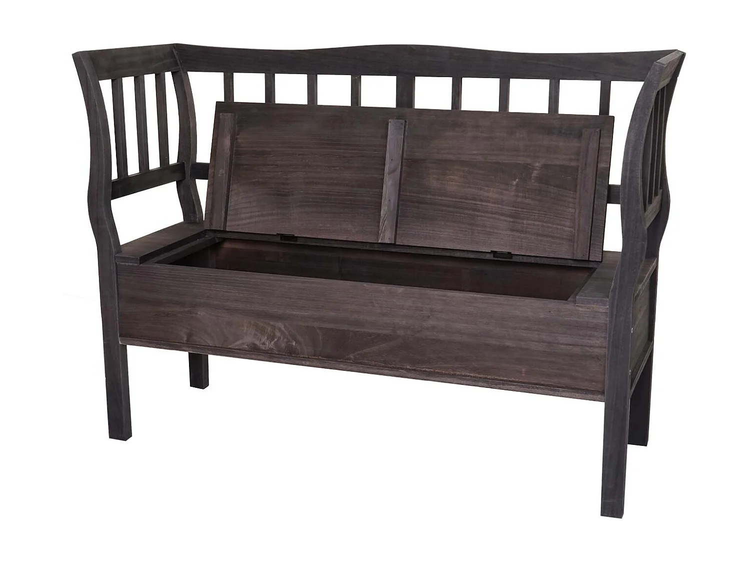 Ławka H207 Schowek Shabby-Look,  szaro-brązowa, shabby