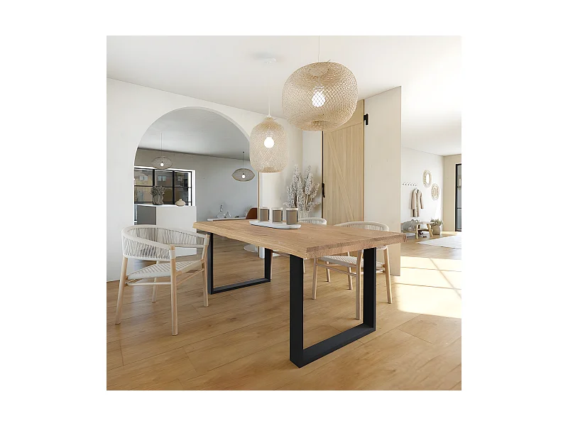 Table à manger CANTAL 180x100 - 8 personnes / Chêne massif