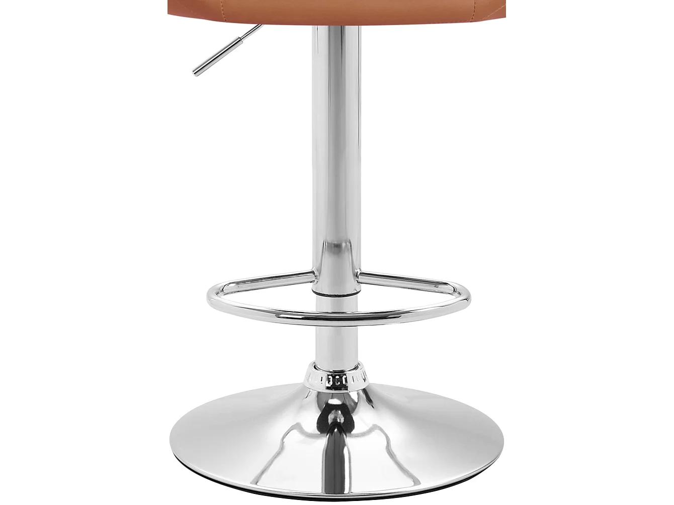 Tabourets de bar - Similicuir & Métal chromé - Marron clair - Miami V2