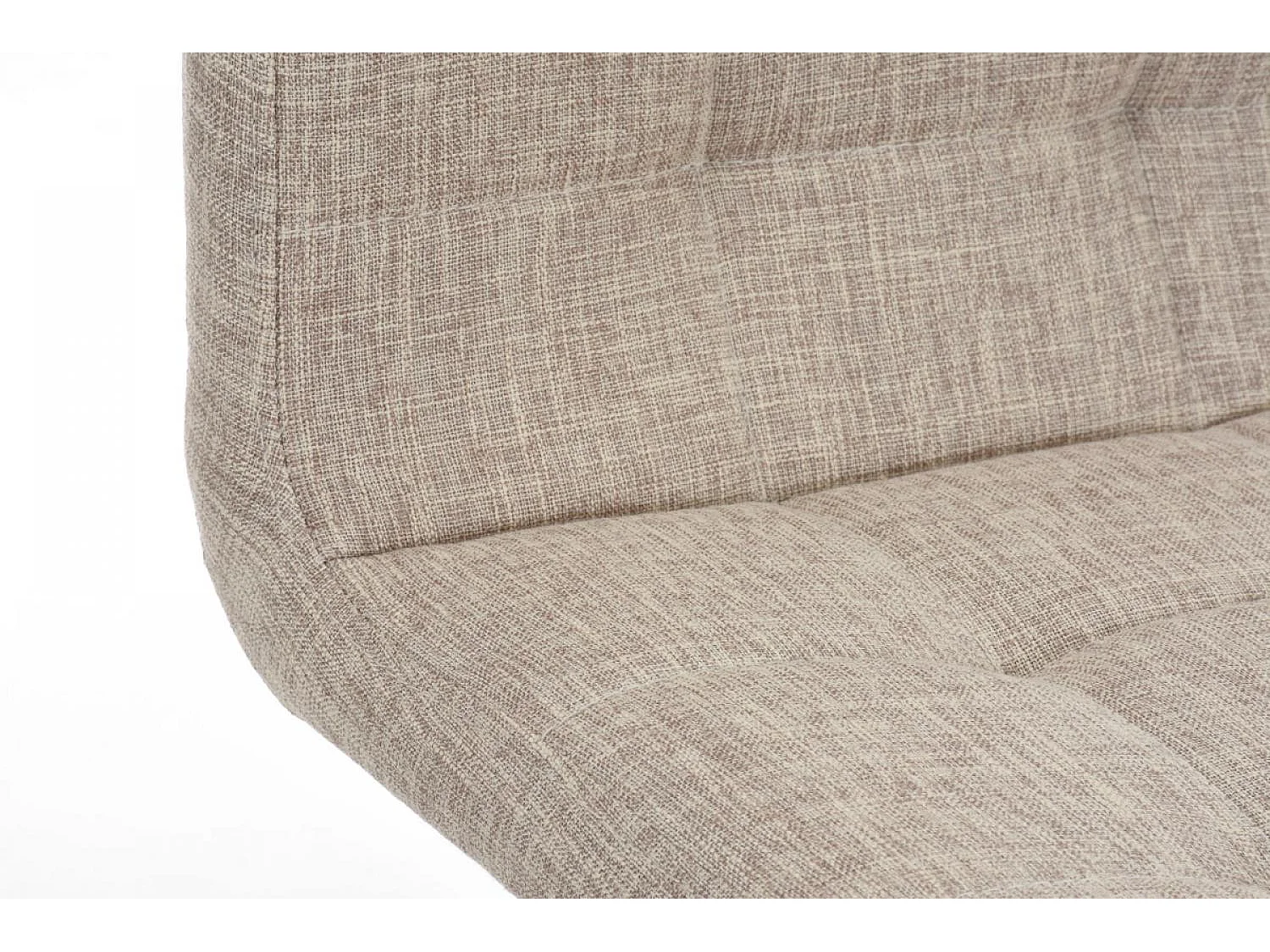 Tabouret de bar - Tissu & Noir - Crème - Lincoln