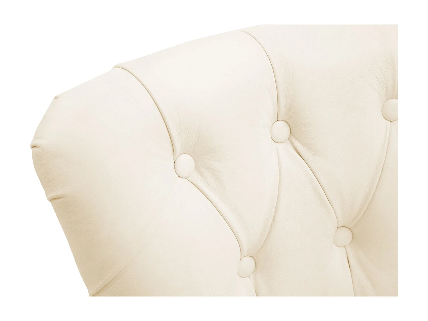 Barhocker - Echtleder & Holz - creme - Lakewood