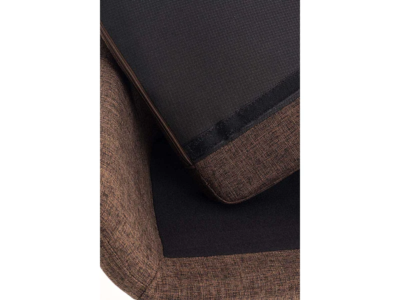 Lot de 2  Tabouret de bar - Tissu - Marron - Grant