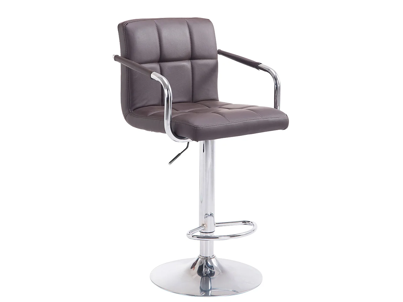 Tabourets de bar - Similicuir & Métal - Marron - Lucy V2