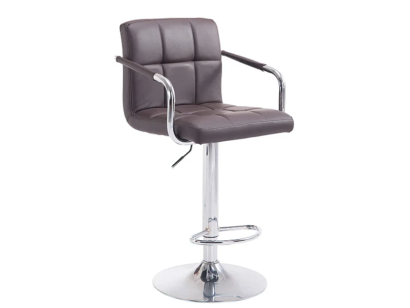 Tabourets de bar - Similicuir & Métal - Marron - Lucy V2