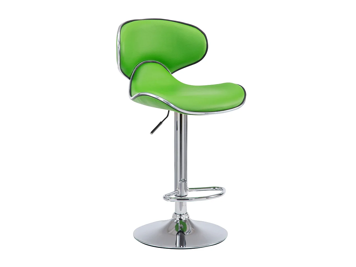 Tabourets de bar - Similicuir & Métal chromé - Vert - Las Vegas V2
