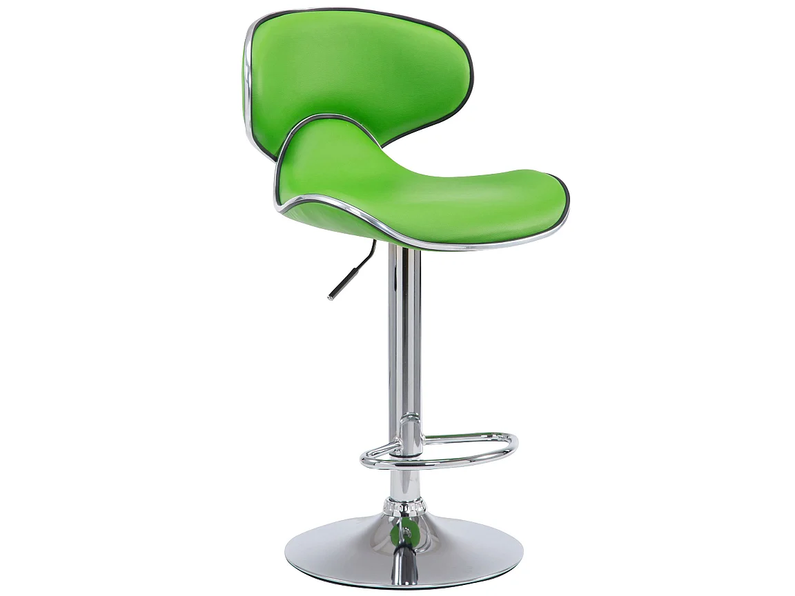 Tabourets de bar - Similicuir & Métal chromé - Vert - Las Vegas V2