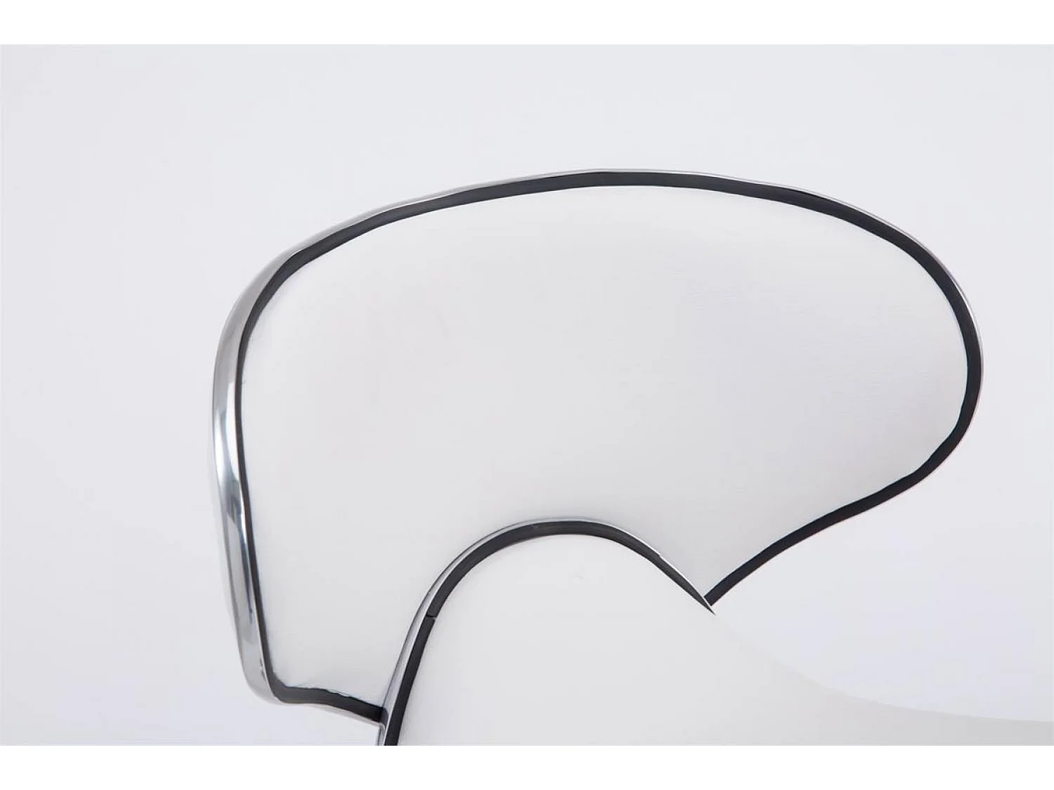 Lot de 2  Tabouret de bar - Similicuir & Chrome - Blanc - Las Vegas v2