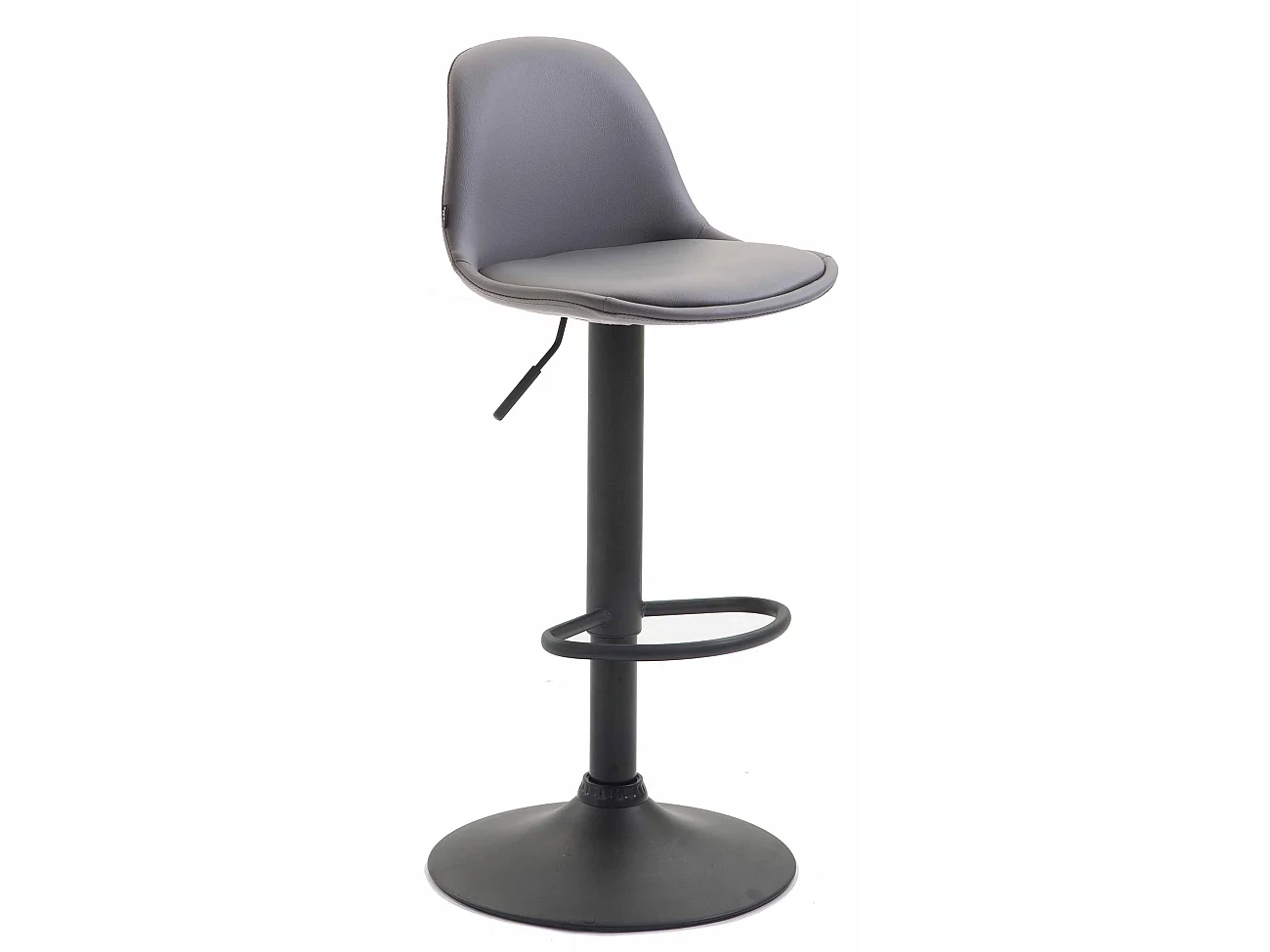 Tabouret de bar - Similicuir & Métal - Gris - Kiel