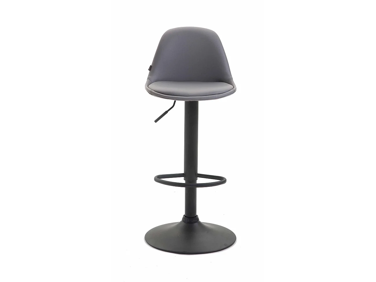 Tabouret de bar - Similicuir & Métal - Gris - Kiel