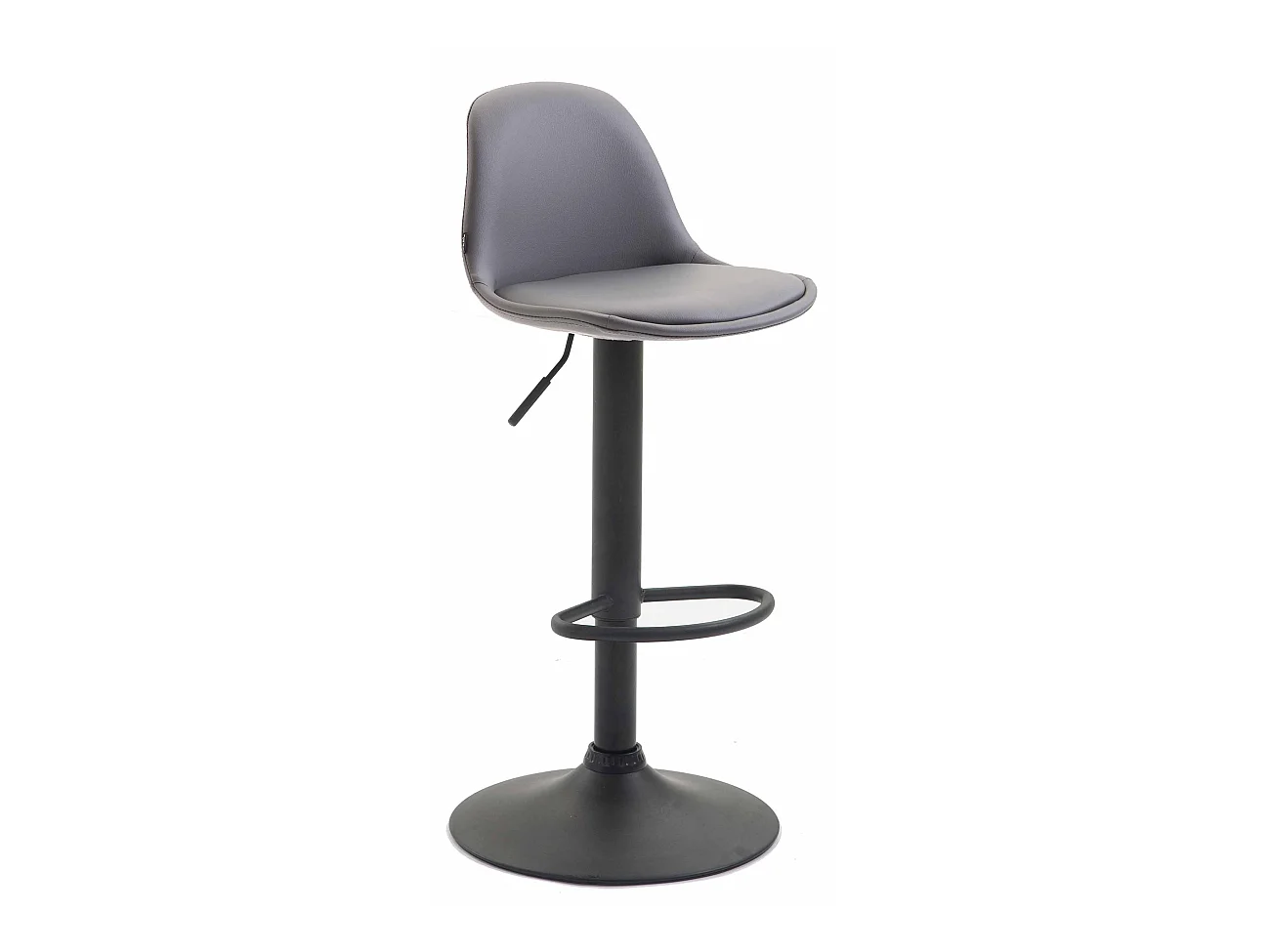 Tabouret de bar - Similicuir & Métal - Gris - Kiel