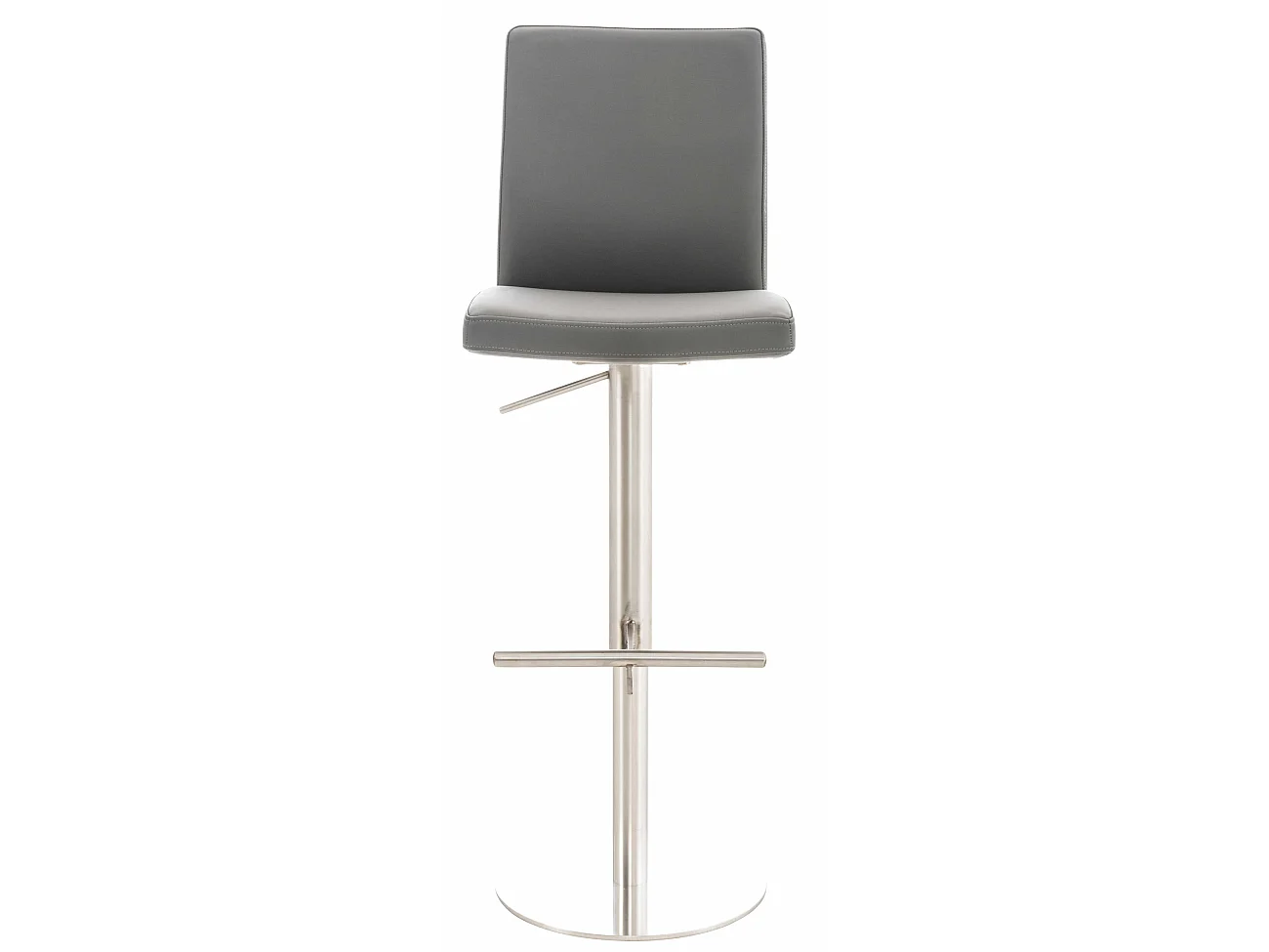 Tabouret de bar - Similicuir & Acier inoxydable - Gris - Cadiz