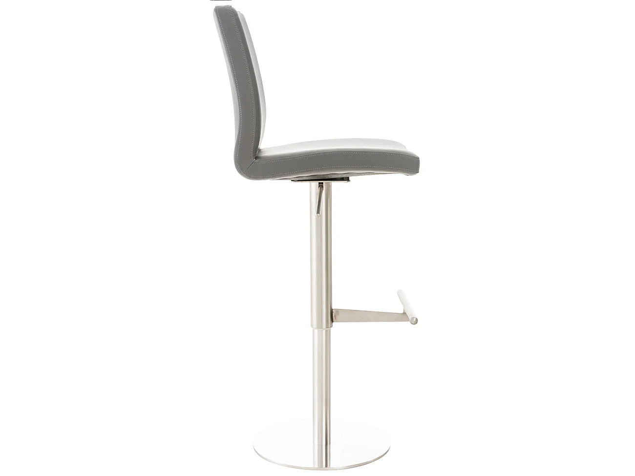Tabouret de bar - Similicuir & Acier inoxydable - Gris - Cadiz
