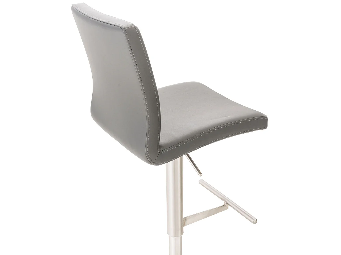 Tabouret de bar - Similicuir & Acier inoxydable - Gris - Cadiz
