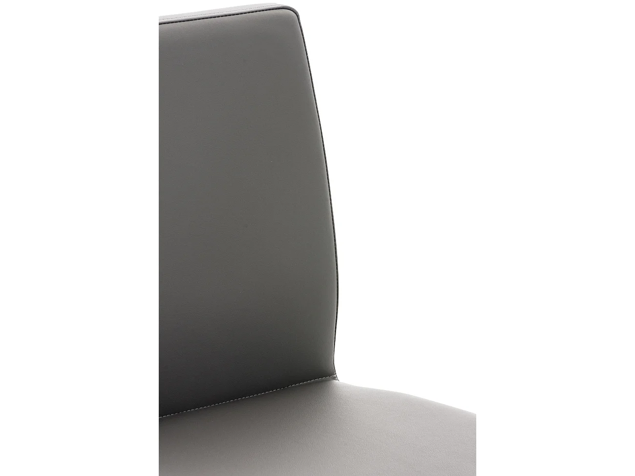Tabouret de bar - Similicuir & Acier inoxydable - Gris - Cadiz