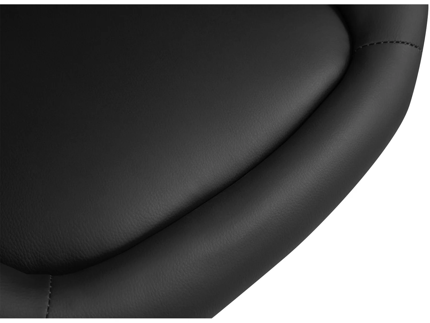 Tabourets de bar - Similicuir & Métal chromé - Noir - Miami V2