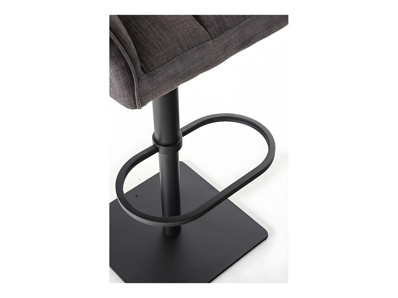 Barhocker - Stoff & schwarz - grau - Damaso