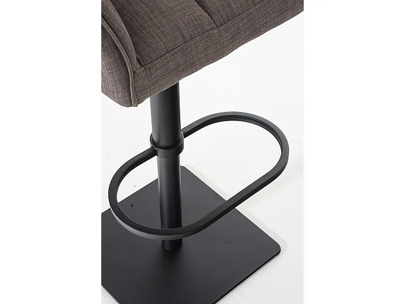 Tabouret de bar - Tissu & Noir - Gris - Damaso