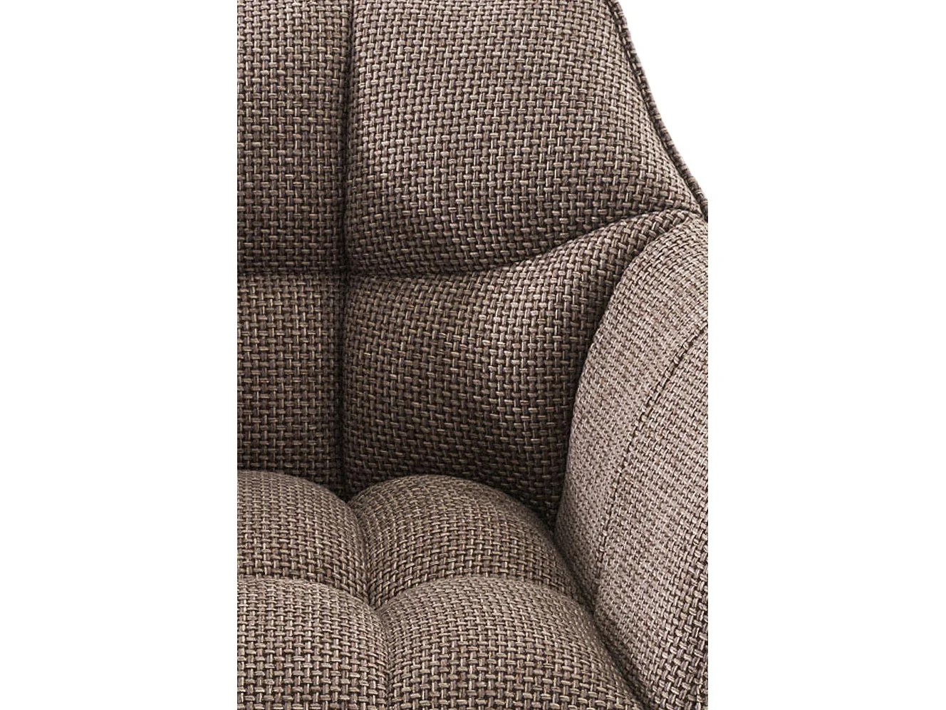 Tabouret de bar - Tissu & Noir - Marron terre - Damaso