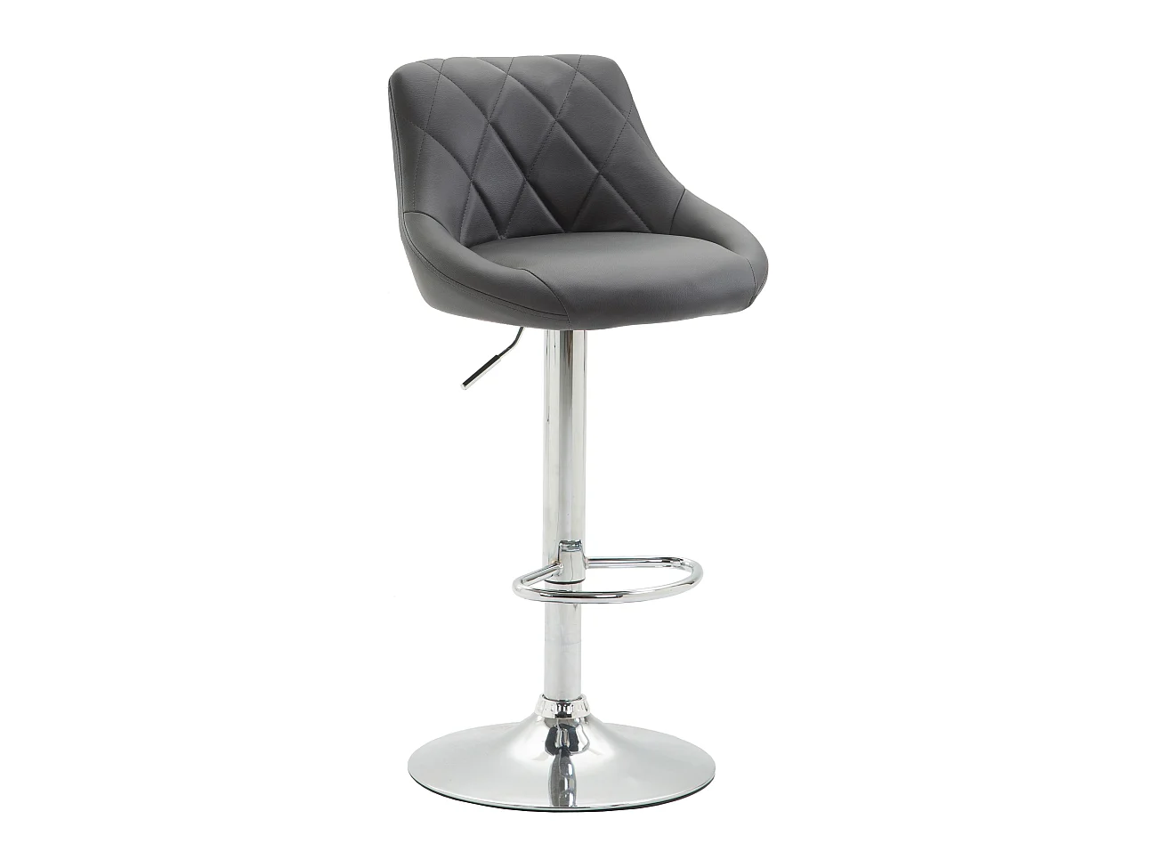 Barhocker - Kunstleder & chrom - grau - Lazio