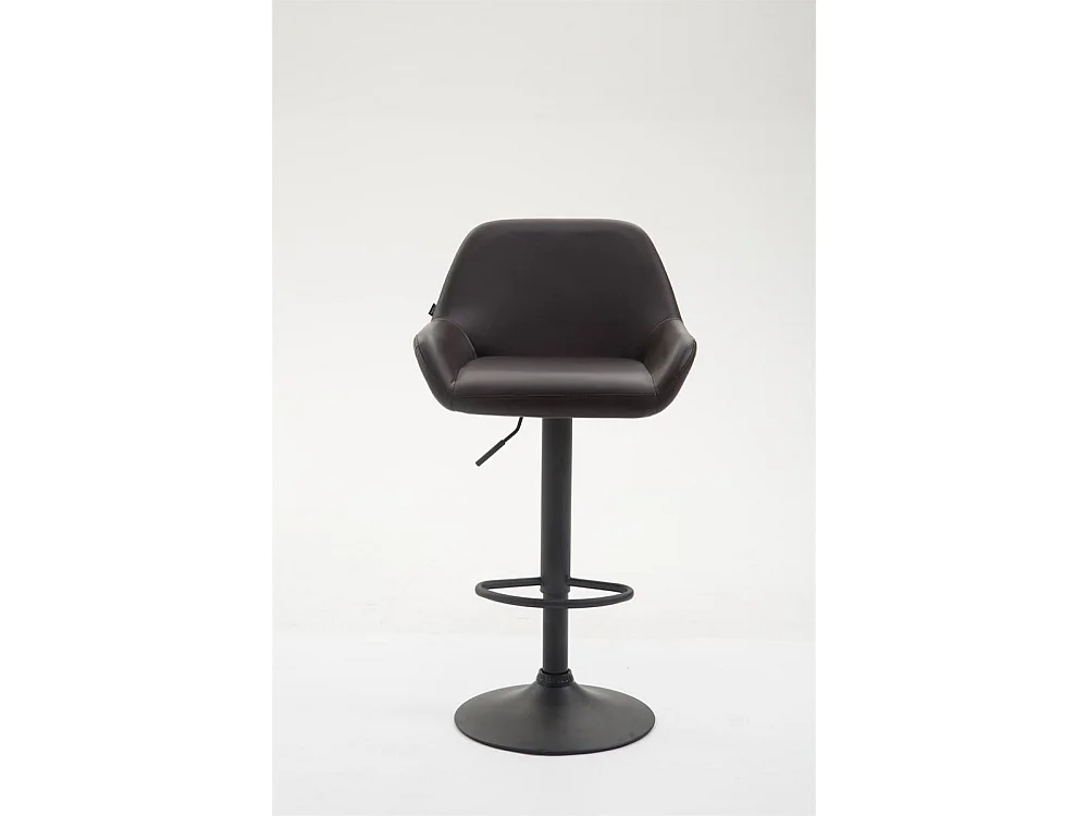 Tabouret de bar - Similicuir & Noir - Marron - Braga