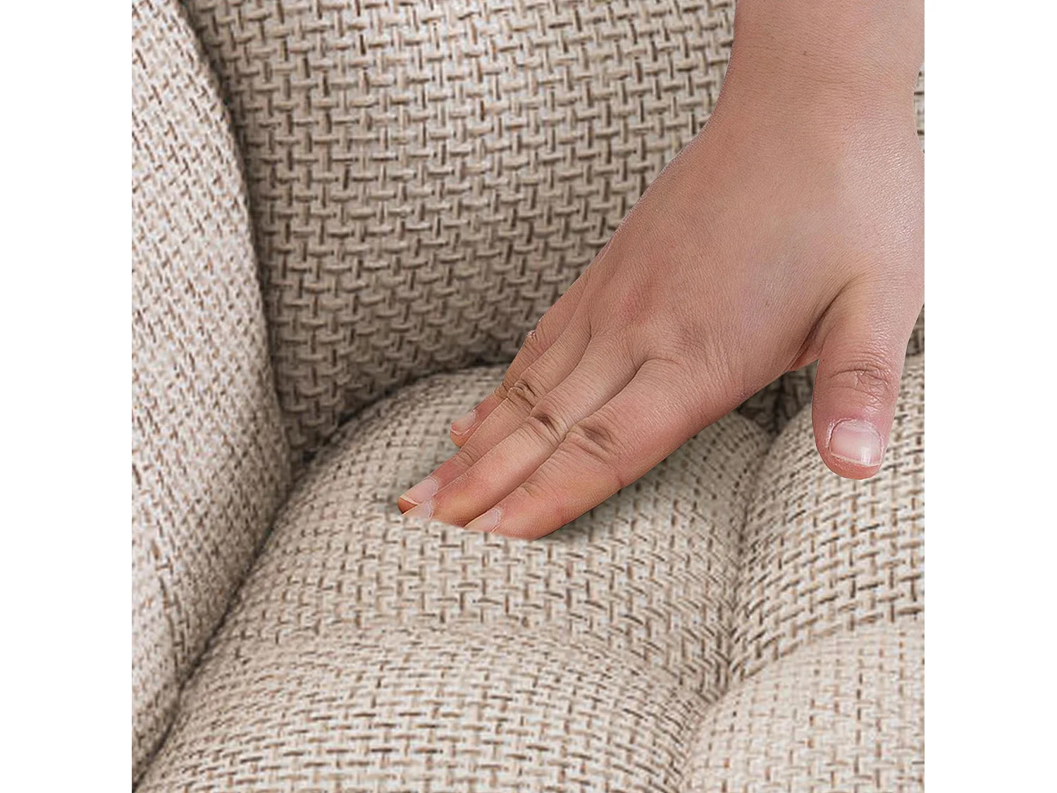 Barhocker - Stoff & edelstahl - elfenbein - Damaso