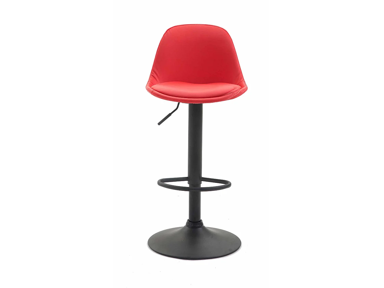 Tabouret de bar - Similicuir & Métal - Rouge - Kiel