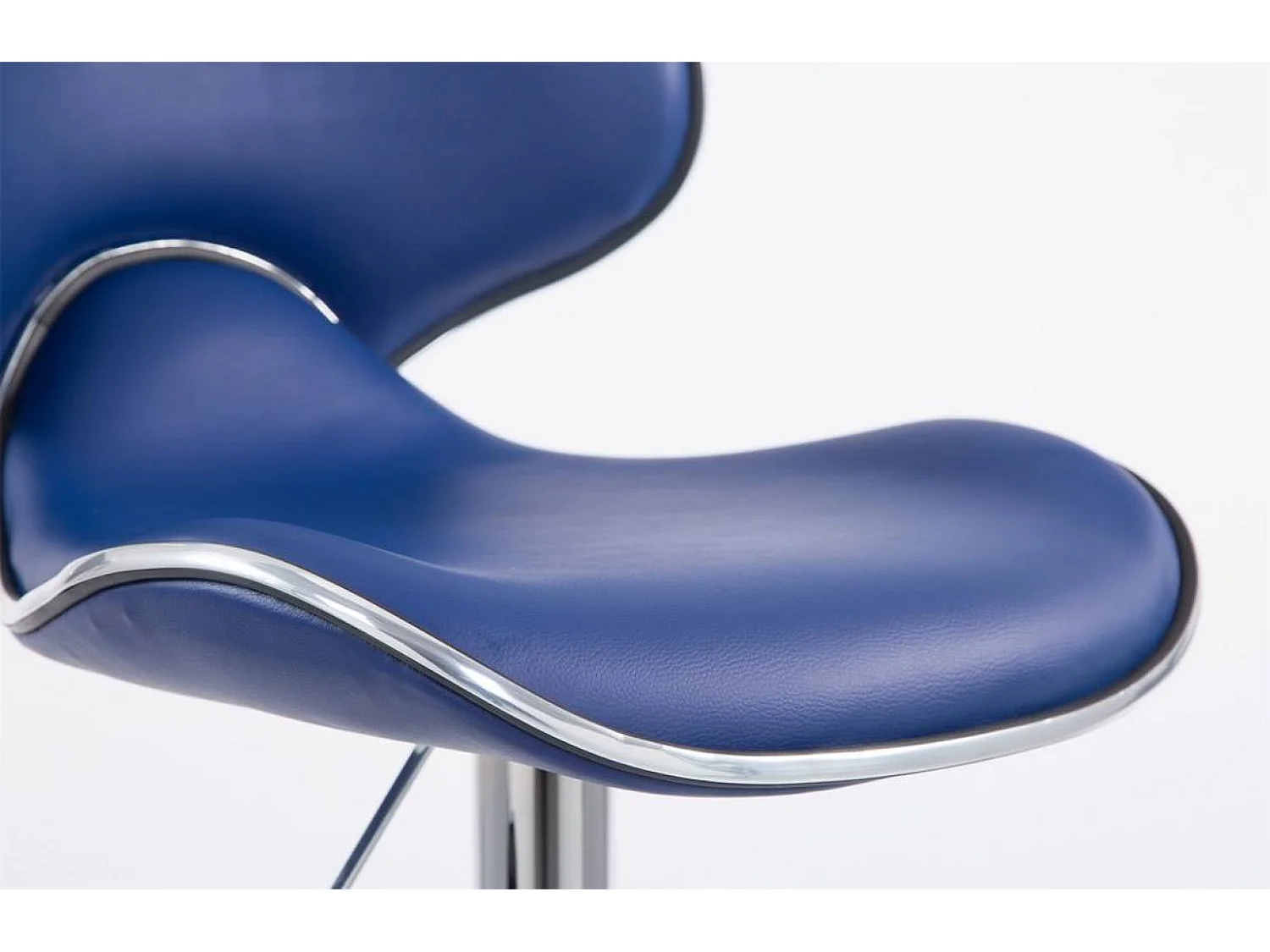 2er Set Barhocker - Kunstleder & chrom - blau - Las Vegas v2