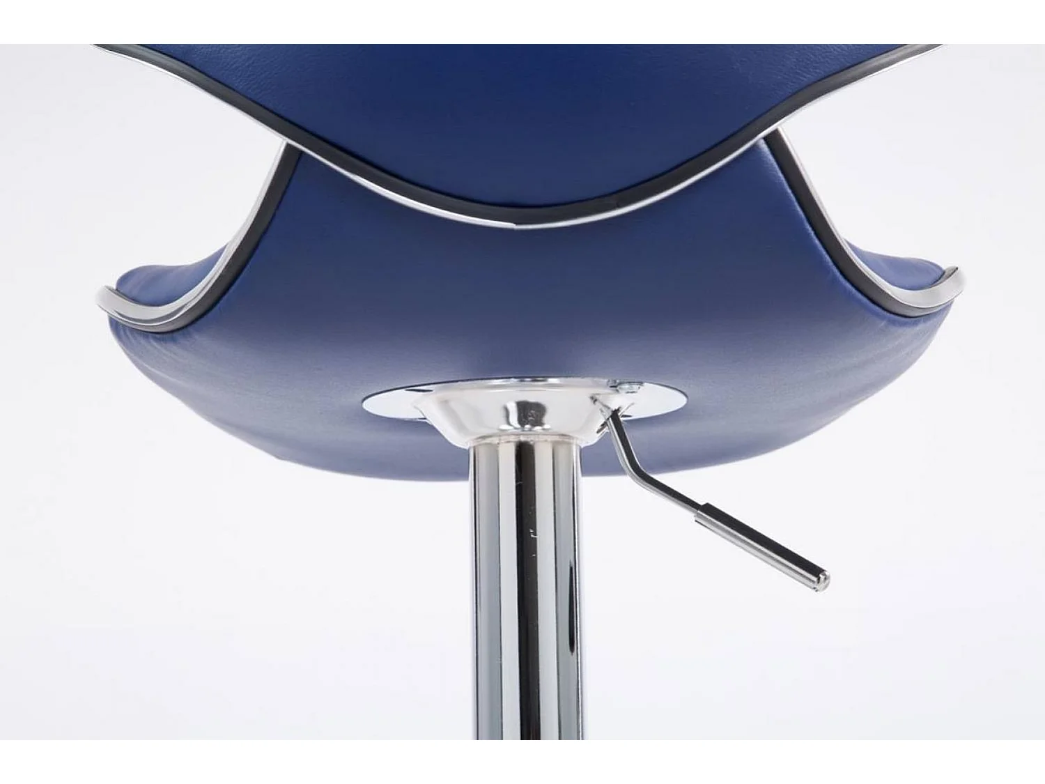 2er Set Barhocker - Kunstleder & chrom - blau - Las Vegas v2