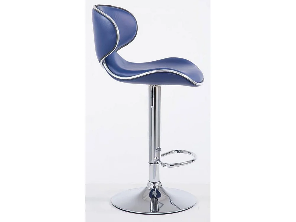 2er Set Barhocker - Kunstleder & chrom - blau - Las Vegas v2