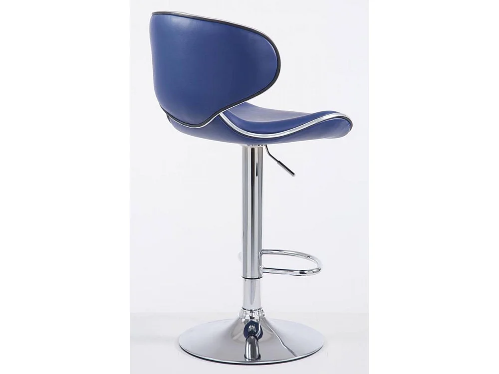 2er Set Barhocker - Kunstleder & chrom - blau - Las Vegas v2