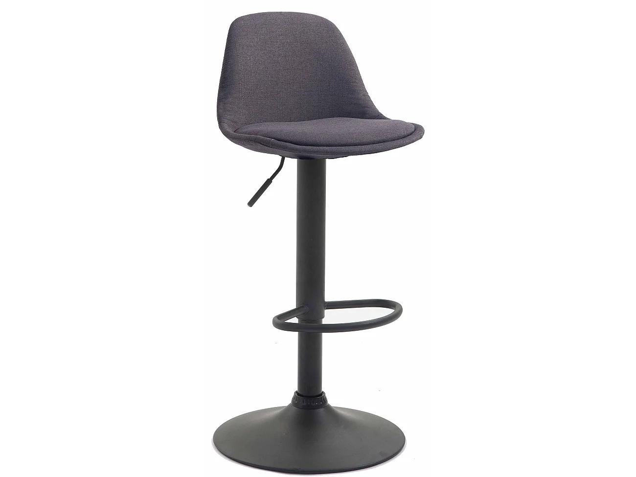 Tabouret de bar - Tissu & Métal - Gris foncé - Kiel