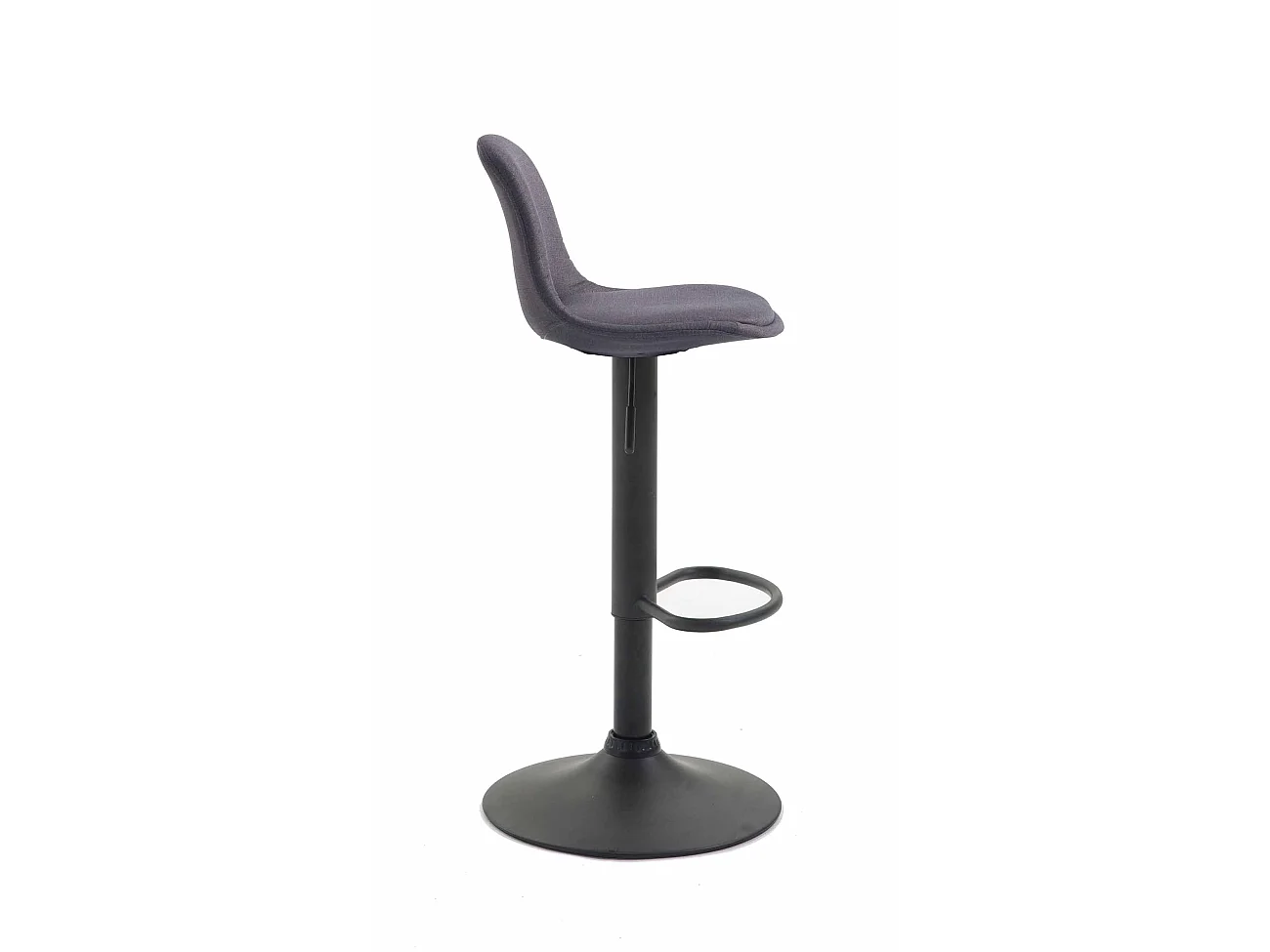 Tabouret de bar - Tissu & Métal - Gris foncé - Kiel
