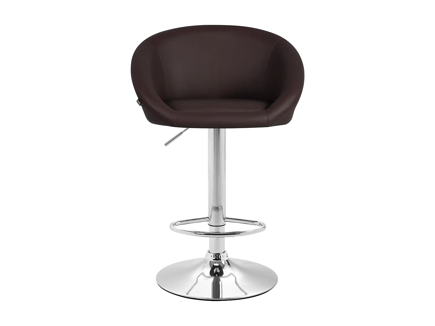 Tabourets de bar - Similicuir & Métal chromé - Marron - Miami V2