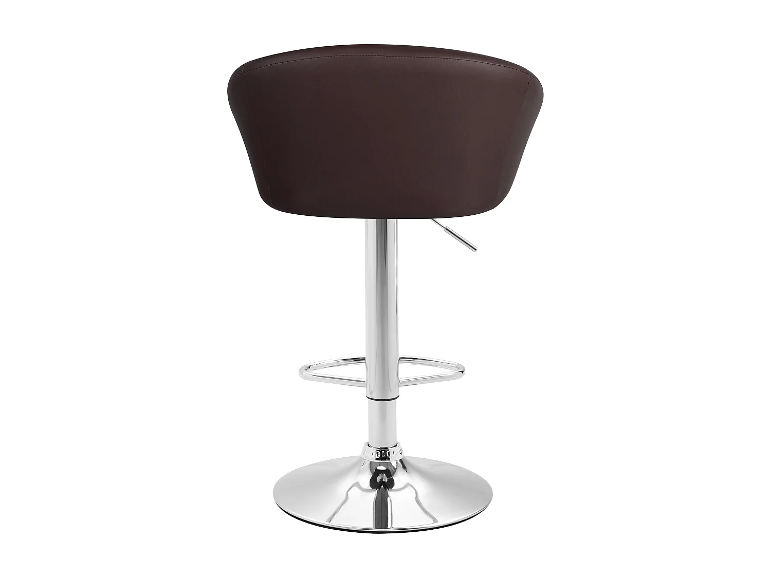 Tabourets de bar - Similicuir & Métal chromé - Marron - Miami V2