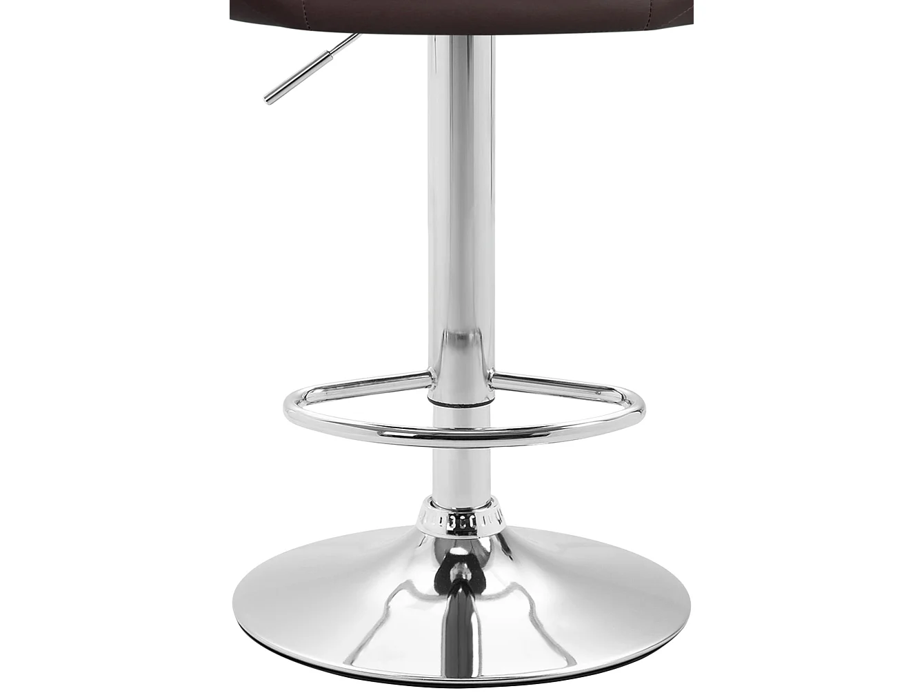 Tabourets de bar - Similicuir & Métal chromé - Marron - Miami V2