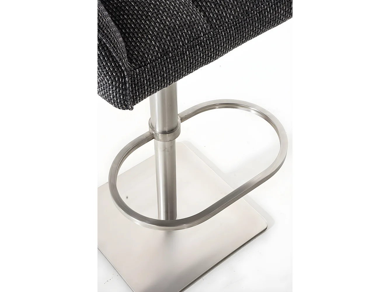 Tabouret de bar - Tissu & Acier inoxydable - Gris titane - Damaso